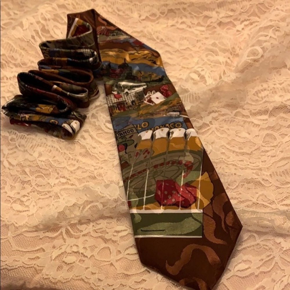 Lucky Casino Gambling Tie by Wembley Starshine Prints new with tags